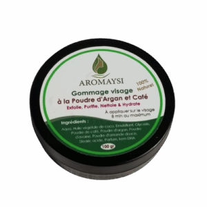 Gommage visage à poudre de d'Argan et café